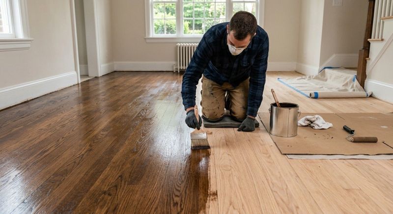 Walnut Floor Staining in Olathe, KS